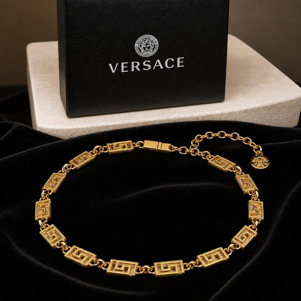 Versace Bold Statement Necklace Style 2 | New with Box - Picture 2 of 9